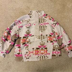 Blue B. Aztec Patterned Women's Sweater - Pink, Brown, Cream